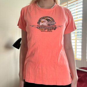 Vintage Harley-Davidson Sturgis Tee – Neon Coral (XL)